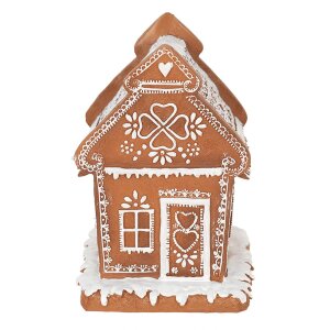 Clayre & Eef 6PR3975 Décoration Maison avec LED Marron 15x12x17 cm- 3xAAA