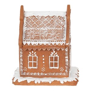 Clayre & Eef 6PR3975 Décoration Maison avec LED Marron 15x12x17 cm- 3xAAA