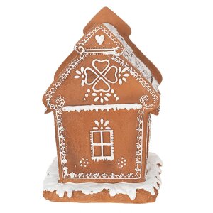 Clayre & Eef 6PR3975 Décoration Maison avec LED Marron 15x12x17 cm- 3xAAA