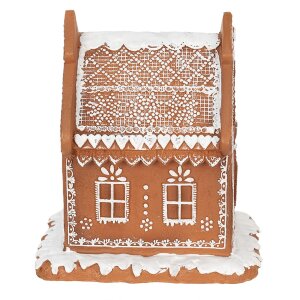 Clayre & Eef 6PR3975 Décoration Maison avec LED Marron 15x12x17 cm- 3xAAA