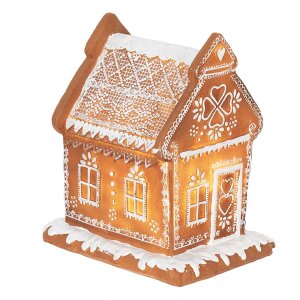 Clayre & Eef 6PR3975 Décoration Maison avec LED Marron 15x12x17 cm- 3xAAA