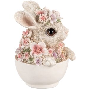 Clayre & Eef 6PR4895 Déco Lapin Gris Rose...