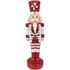 Clayre & Eef 6PR4898 Décorations de Noël Casse-Noisette fixe rouge blanc 11x6x37 cm