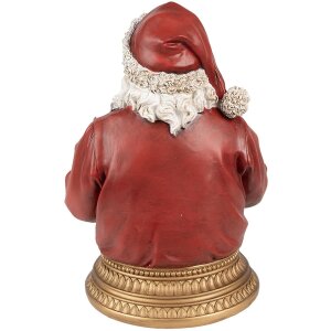 Clayre & Eef 6PR4908 Décoration de Noël statue de Père Noël rouge 22x18x29 cm