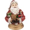 Clayre & Eef 6PR4908 Décoration de Noël statue de Père Noël rouge 22x18x29 cm