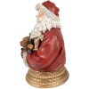 Clayre & Eef 6PR4908 Décoration de Noël statue de Père Noël rouge 22x18x29 cm