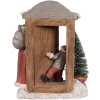Clayre & Eef 6PR4945 Décoration Père Noël LED rouge brun 18x8x22 cm