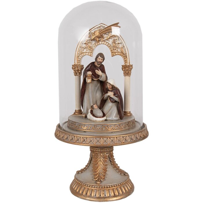 Clayre & Eef 6PR4947 Cloche en verre Déco Couleur or Ø 14x29 cm