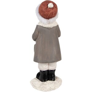 Clayre & Eef 6PR4949 Décorations de Noël Enfant gris, blanc 6x6x14 cm