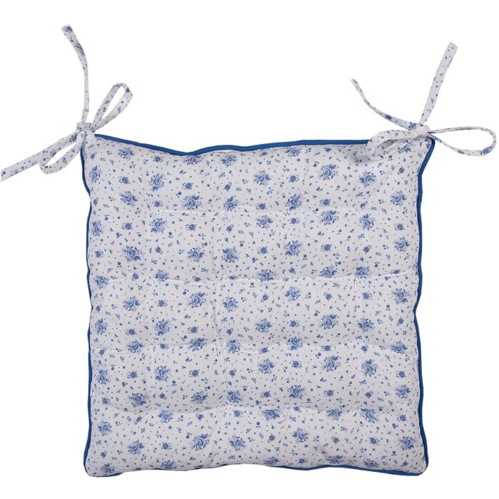 Clayre & Eef BRB29 Coussin de chaise en mousse Beige Bleu 40x40x4 cm