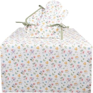 Clayre & Eef CFL64 Chemin de table blanc 50x140 cm