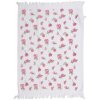 Clayre & Eef CT029 Serviette dinvité blanc rose 40x66 cm