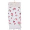Clayre & Eef CT029 Serviette dinvité blanc rose 40x66 cm