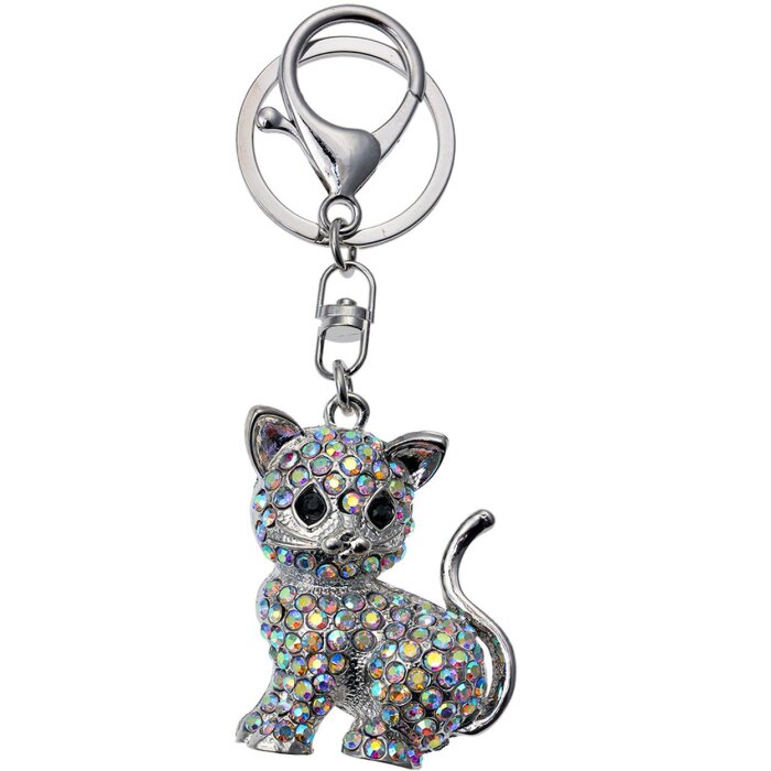 Juleeze JZKC0124 Porte-clés Chat argenté