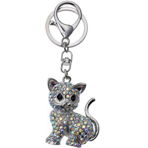 Juleeze JZKC0124 Porte-clés Chat argenté