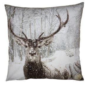 Clayre & Eef KT021.333 Housse de coussin blanc motif...
