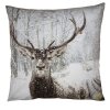 Clayre & Eef KT021.333 Housse de coussin blanc motif cerf 45x45 cm