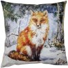 Clayre & Eef KT021.348 Housse de coussin marron avec renard 45x45 cm