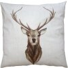 Clayre & Eef NWV21 Housse de coussin beige avec cerf 45x45 cm