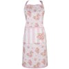 Clayre & Eef SWR41-1 Tablier de cuisine rose 70x85 cm coton motif roses