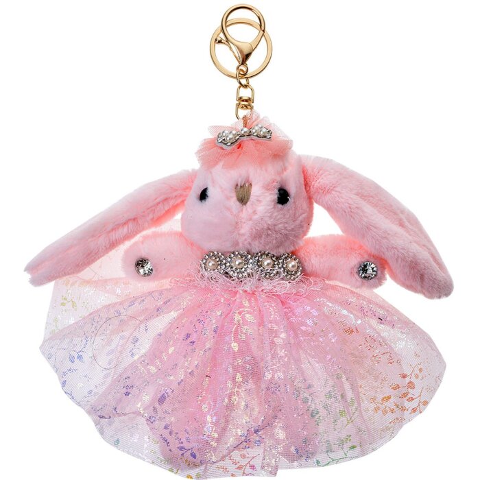 Clayre & Eef TW0586 Porte-clés rose lapin