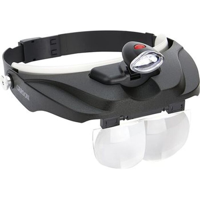 Carson MagniVisor Deluxe PRO Series loupe de tête à LED avec 4 lentilles - Noir