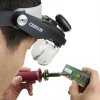 Carson MagniVisor Deluxe PRO Series loupe de tête à LED avec 4 lentilles - Noir