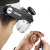 Carson MagniVisor Deluxe PRO Series loupe de tête à LED avec 4 lentilles - Noir