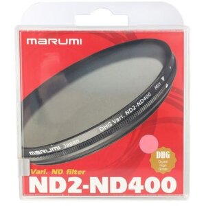 Marumi DHG Filtre gris variable ND2-ND400 55 mm Réduction de lumière 1-8 arrêts