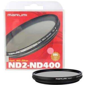 Marumi DHG Filtre gris variable ND2-ND400 55 mm Réduction de lumière 1-8 arrêts