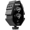 Boya BY-MP4 Adaptateur audio pour smartphone DSLR caméscope 3 sabots de montage