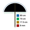 Falcon Eyes Parapluie réflecteur UR-32T Diffuseur blanc 80 cm