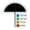StudioKing Parapluie Reflex UBT102 Diffus Blanc 125 cm
