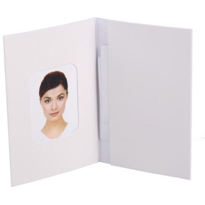 Benel Chemise pour photos didentité Blanc 500 pièces 58x84 mm Chromolux brillant