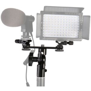 Falcon Eyes CLD-14A Twin Mount Tilting Bracket avec 2 adaptateurs de sabot de flash HS-20M