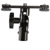 Falcon Eyes CLD-14A Twin Mount Tilting Bracket avec 2 adaptateurs de sabot de flash HS-20M