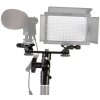Falcon Eyes CLD-14A Twin Mount Tilting Bracket avec 2 adaptateurs de sabot de flash HS-20M
