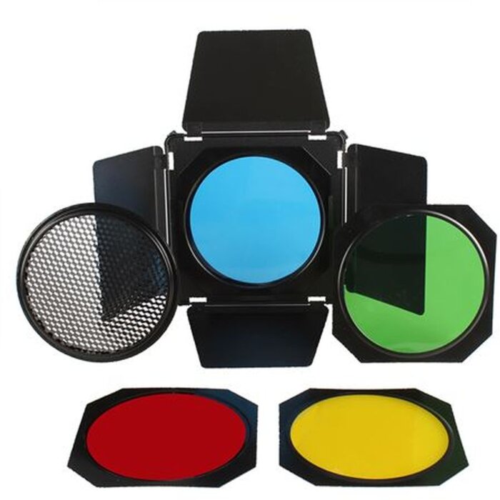 Kit de volets de protection StudioKing SK-BD18 avec filtre couleur en nid dabeille