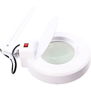 Byomic loupe de table v2 avec pince LED - Eclairage Loupe