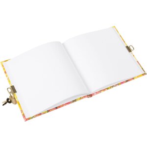 Goldbook Journal avec serrure Akira 16,5x16,5 cm 96 pages blanches