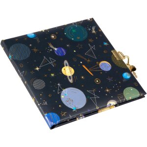 Goldbook Journal avec serrure Universe 16,5x16,5 cm 96...