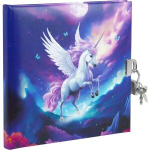 Goldbook journal intime avec serrure Diana licorne...