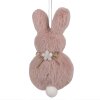 Clayre & Eef 65360 Pendentif décoratif Lapin 6x2x11 cm rose