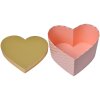 Clayre & Eef 65460 Boîtes de rangement Cœur 3 pièces rose 27x24x15 cm