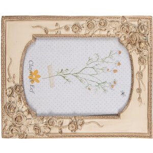Clayre & Eef 2F1058 Cadre photo 18x3x23 cm / 13x18 cm Beige Doré