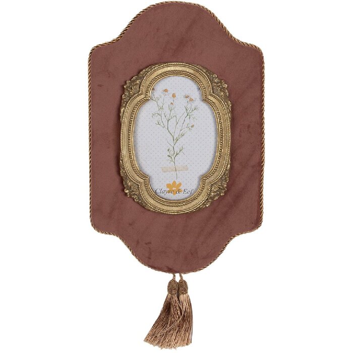 Clayre & Eef 2F1084 Cadre photo 21x2x32 cm / 10x15 cm rose doré