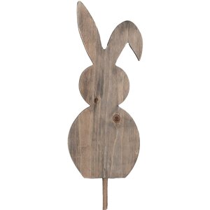Clayre & Eef 5H0683 Broche de jardin Lapin 15x1x100 cm Marron Bois