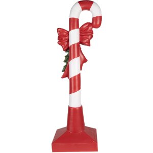 Clayre & Eef 5PR0127 Décoration canne à sucre 35x23x100 cm rouge blanc