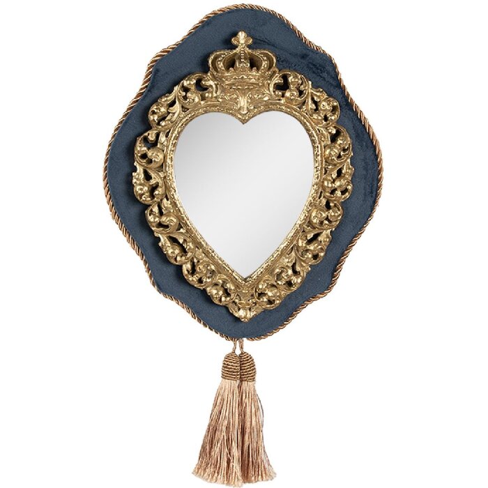 Clayre & Eef 62S294 Miroir mural 19x3x22 cm bleu doré