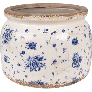 Clayre & Eef 6CE1659L Pot de fleurs Beige Bleu...